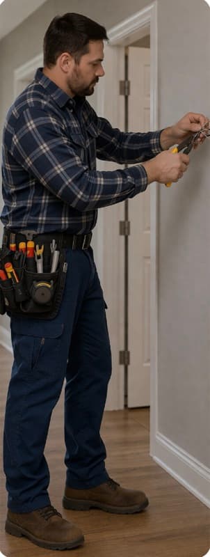 Electrician on the job